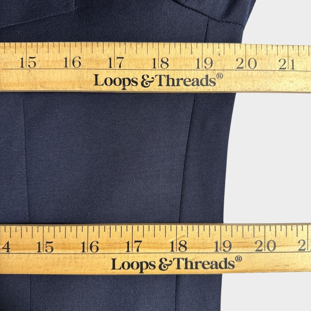 DKNY Men's Blazer Sport Coat Two Button Jacket 40R Navy Blue 2-Vent 100% Wool - Picture 7 of 10